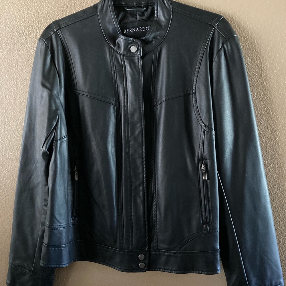 Black leather jacket